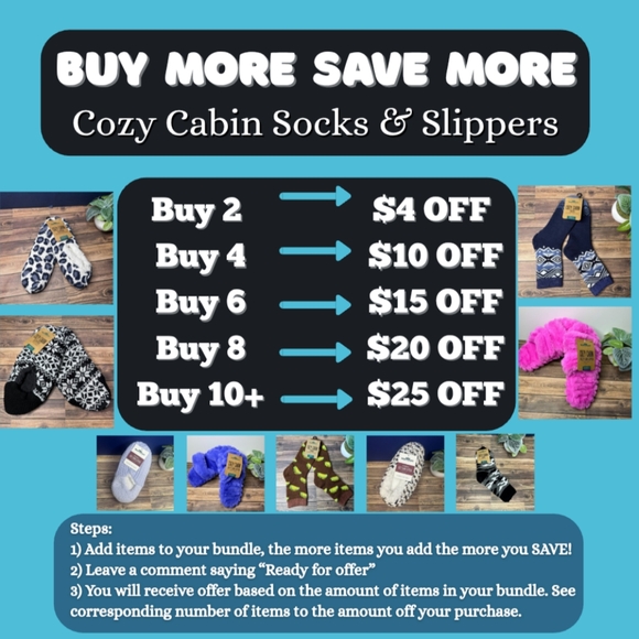 COZY CABIN SOCKS BUY MORE SAVE MORE
